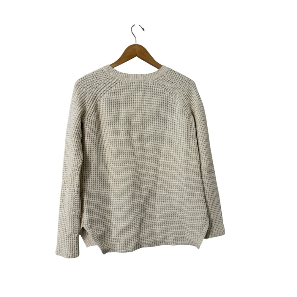 MARINE LAYER Delaney Cotton Wool Off White Knit Long Sweater Pullover Top - Picture 3 of 5